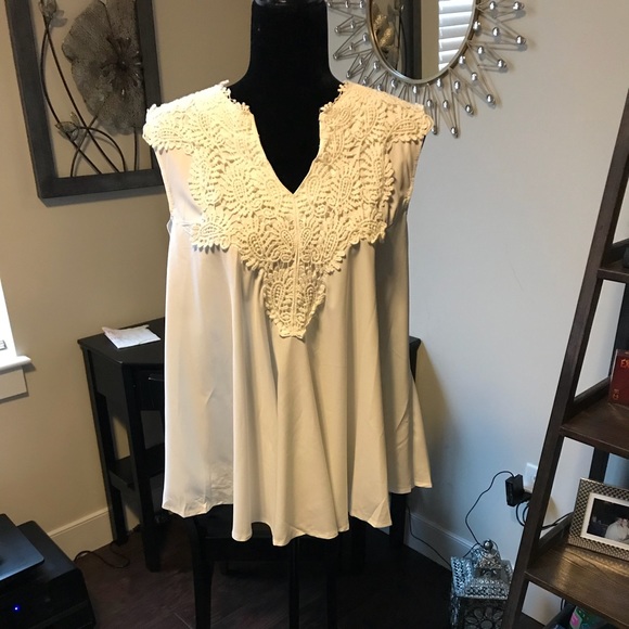 Tops - Boho Lace Babydoll Top! Brand New, Tags Attached!